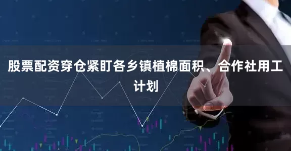 股票配资穿仓紧盯各乡镇植棉面积、合作社用工计划